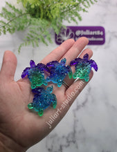 Load image into Gallery viewer, 1.6 inch Druzy Turtle Pair Silicone Mold for Resin