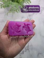 Load image into Gallery viewer, 1.6 inch Druzy Turtle Pair Silicone Mold for Resin