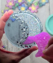 Load image into Gallery viewer, 3 inch Moon Druzy Insert Silicone Mold for Resin