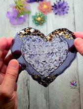 Load image into Gallery viewer, 3.5 inch Heart Druzy Insert Silicone Mold for Resin