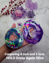 Load image into Gallery viewer, 4 inch HOLO Druzy Agate Slice (#HD-A4) Silicone Mold for Resin