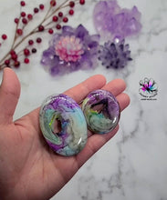 Load image into Gallery viewer, Oval Druzy Pendant Earrings Silicone Mold for Resin casting