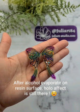 Load image into Gallery viewer, 2.5 inch HOLO Luna Moth Wings Earrings Silicone Mold for Resin