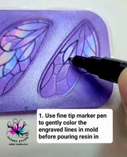 Load image into Gallery viewer, 2.5 inch HOLO Luna Moth Wings Earrings Silicone Mold for Resin