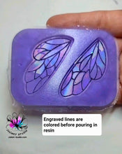 Load image into Gallery viewer, 2.5 inch HOLO Luna Moth Wings Earrings Silicone Mold for Resin