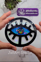 Load image into Gallery viewer, 4 inch HOLO Evil Eye Coaster Silicone Mold for Resin