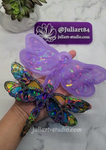 Load image into Gallery viewer, 6.75 inch HOLO LARGE Dragonfly Silicone Mold for Resin