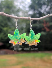 Load image into Gallery viewer, 1.25 inch HOLO 420 Leaf EARRINGS Silicone Mold for Resin