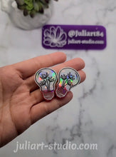 Load image into Gallery viewer, 1.5 inch HOLO Light Bulb Earrings Silicone Mold for Resin