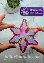 Load image into Gallery viewer, 5 inch HOLO Snowflake Silicone Mold for Resin