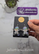 Load image into Gallery viewer, 1.5 inch HOLO Gingerbread Man Earrings Silicone Mold for Resin