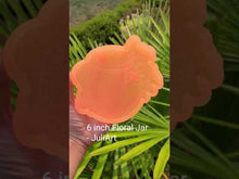 Load and play video in Gallery viewer, 6 inch Floral Jar Silicone Mold for Resin Coasters