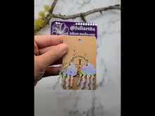 Load and play video in Gallery viewer, 2.25 inch HOLO Jellyfish Earrings (HE-Jel) Silicone Mold for Resin