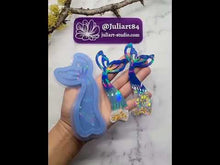 Load and play video in Gallery viewer, 5 inch HOLO Mermaid Tail Bookmark Silicone Mold for Resin