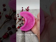 Load and play video in Gallery viewer, 4 inch Druzy Moon Silicone Mold for Resin