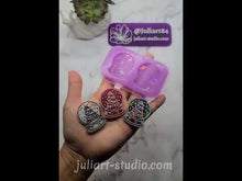 Load and play video in Gallery viewer, 1.6 inch HOLO Snow Globe Earrings Silicone Mold for Resin