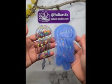 Load and play video in Gallery viewer, 5 inch HOLO Jellyfish Bookmark Silicone Mold for Resin