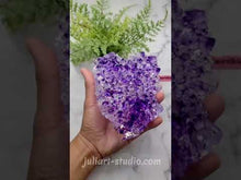 Load and play video in Gallery viewer, 7 inch Jumbo Crystal Cluster Silicone Mold for Resin casting