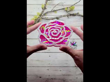 Load and play video in Gallery viewer, 4.5 inch HOLO Rose Silicone Mold for Resin