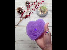 Load and play video in Gallery viewer, 4.75 inch HOLO Rose Heart Coaster Silicone Mold for Resin