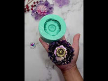 Load and play video in Gallery viewer, 3.25 inch Poppy Flower Ring Dish Silicone Mold for Resin