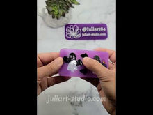 Load and play video in Gallery viewer, 1.5 inch HOLO Ghost Earrings Silicone Mold for Resin