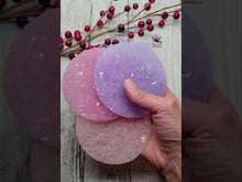 Load and play video in Gallery viewer, 3.5 inch Druzy Disk Insert Silicone Mold for Resin