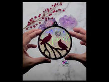 Load and play video in Gallery viewer, 4.5 inch HOLO Christmas Bauble CARDINALS Silicone Mold for Resin