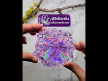 Load and play video in Gallery viewer, 3 inch Round Agate HOLO Insert Silicone Mold for Resin