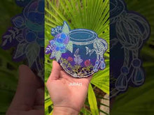 Load and play video in Gallery viewer, 6 inch Floral Jar Silicone Mold for Resin Coasters
