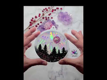 Load and play video in Gallery viewer, 4.5 inch HOLO Christmas Bauble FOREST Silicone Mold for Resin