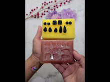 Load and play video in Gallery viewer, Mixed Shapes Druzy Stud Earrings Silicone Mold for Resin casting