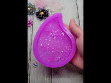 Load and play video in Gallery viewer, 4.75 inch Water Drop Druzy Coaster Silicone Mold for Resin