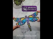 Load and play video in Gallery viewer, 6.75 inch HOLO LARGE Dragonfly Silicone Mold for Resin