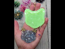 Load and play video in Gallery viewer, 2.25 inch Cat Druzy Phone Grip Silicone Mold for Resin
