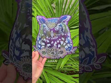 Load and play video in Gallery viewer, 8 inch Floral Owl Silicone Mold for Resin casting