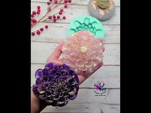 Load and play video in Gallery viewer, 4 inch 3D Dahlia Flower  Silicone Mold for Resin