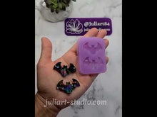 Load and play video in Gallery viewer, 1.6 inch HOLO Bat Earrings Silicone Mold for Resin