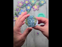 Load and play video in Gallery viewer, 1.8 inch Hexagon Druzy Phone Grip Silicone Mold for Resin