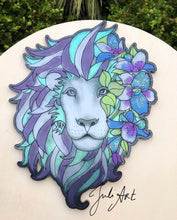 Load image into Gallery viewer, 8.5 inch Lilly Lion Silicone Mold for Resin or Concrete