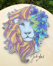 Load image into Gallery viewer, 8.5 inch Lilly Lion Silicone Mold for Resin or Concrete