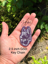 Load image into Gallery viewer, 2.5 inch German Shepherd Dog Keychain Silicone Mold for Resin casting