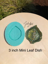 Load image into Gallery viewer, 3 inch Mini Leaf Dish Silicone Mold for Resin casting