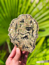 Load image into Gallery viewer, 5.5 inch Golden Retriever Silicone Mold for Resin or Concrete Coasters