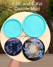 Load image into Gallery viewer, 5.25 inch or 4 inch Koi Coaster Silicone Mold for Resin casting