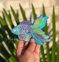 Load image into Gallery viewer, 5.25 inch Gold Fish Silicone Mold for Resin casting