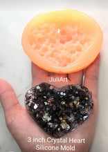 Load image into Gallery viewer, 3 inch Crystal Heart Silicone Mold for Resin