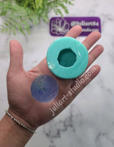 1.5 inch 3D SMALL Crater Moon Silicone Mold for Resin