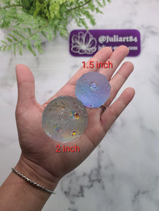 2 inch 3D LARGE Crater Moon Silicone Mold for Resin