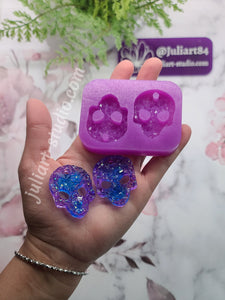 1.6 inch Druzy Alien Earrings Silicone Mold for Resin casting